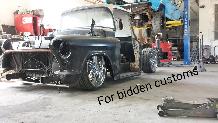 54 Chevy full frame mustang 2 front end four like rear on air 
